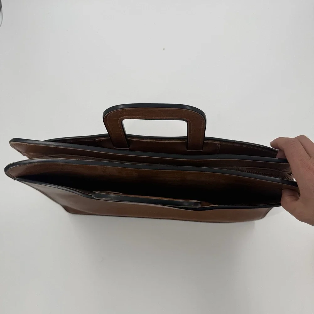 Vintage Pegasue Brown Leather Briefcase Made in USA Document Laptop Bag